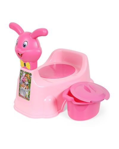 Sukhson India Rabbit Baby Potty Training Seat- Chair for Kids-Infant Potty Toilet Chair with Removable Tray for Babies | Potty Chair Cum Seat Potty Seat for Kids (Pink)