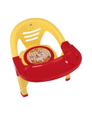 Sukhson India Small Baby Chair with Whistle Sound Removable Front Food and Safety Tray (Yellow)