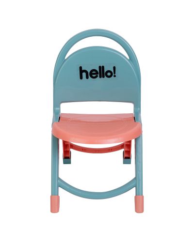 Sukhson India Hello Kids Foldable Chair Plastic Chair (Finish Color – Orange, Pre-assembled)