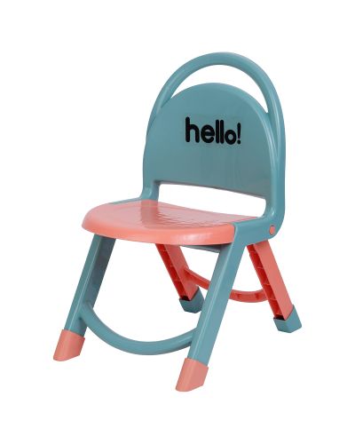 Sukhson India Hello Kids Foldable Chair Plastic Chair (Finish Color – Orange, Pre-assembled)