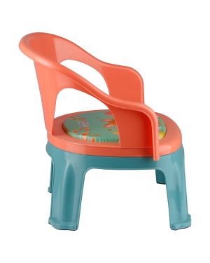 Sukhson India Kids Strong and Durable Plastic Chair with Cushion Base Plastic Chair (Finish Color – Orange, DIY(Do-It-Yourself))