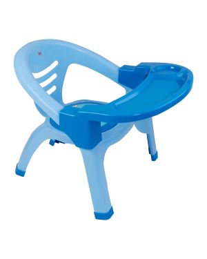 Sukhson India Small Baby Chair with Whistle Sound Removable Front Food and Safety Tray (Blue)