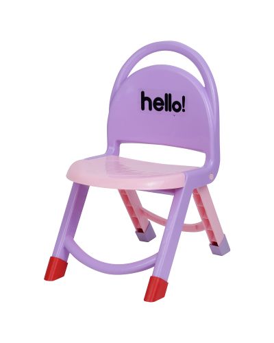 Sukhson India Hello Kids Foldable Chair Plastic Chair (Finish Color – Pink, Pre-assembled)