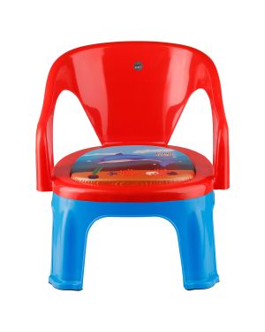 Sukhson India Kids Strong and Durable Plastic Chair with Cushion Base Plastic Chair (Finish Color – Red, DIY(Do-It-Yourself))