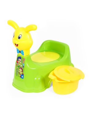 Sukhson India Rabbit Baby Potty Training Seat- Chair for Kids-Infant Potty Toilet Chair with Removable Tray for Babies | Potty Chair Cum Seat Potty Seat for Kids (Green)