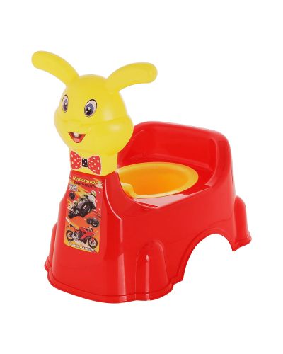 Sukhson India Rabbit Baby Potty Training Seat- Chair for Kids-Infant Potty Toilet Chair with Removable Tray for Babies | Potty Chair Cum Seat Potty Seat for Kids (Red)