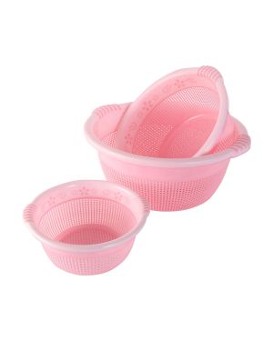 Sukhson India russia_pink_basket Plastic Fruit & Vegetable Basket (Pink)