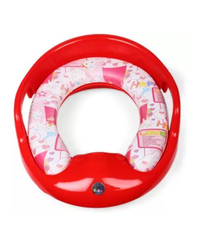 Sukhson India Soft Cushioned Potty training Seat Potty Seat (Red, Pink)