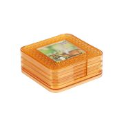 Sukhson India Diamond Coaster with stand – set of 6 – Yellow