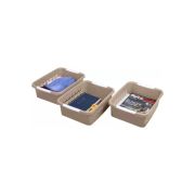 Sukhson India Plastic Finland_Stkb_Bkt_L-Beige_M_3Set Storage Basket (Pack of 3)