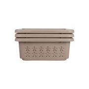 Sukhson India Plastic Finland_Stkb_Bkt_L-Beige_M_3Set Storage Basket (Pack of 3)