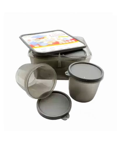 Sukhson India Plastic Utility Container  – 5100 ml (Pack of 5, Grey)