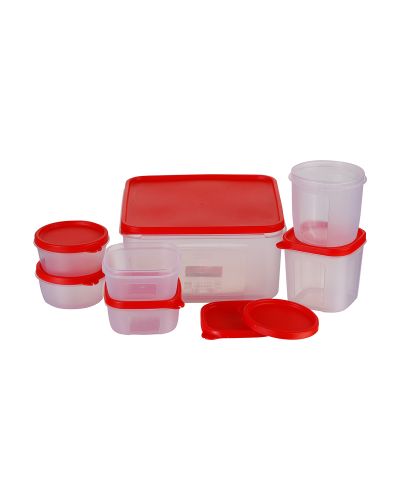 Sukhson India Plastic Grocery Container  – 4850 ml (Pack of 7, Clear)