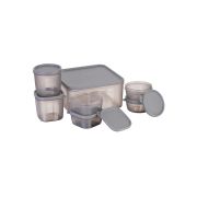 Sukhson India Plastic Utility Container  – 5300 ml (Pack of 7, Grey)