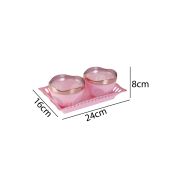 Sukhson India Plastic Grocery Container  – 200 ml (Pack of 3, Pink)