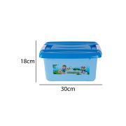 Sukhson India Plastic BPA Free Multipurposes with Lid Storage Basket (Pack of 2) | Blue