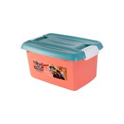 Sukhson India Plastic BPA Free Multipurposes with Lid Storage Basket (Pack of 2) | Orange