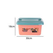 Sukhson India Plastic BPA Free Multipurposes with Lid Storage Basket (Pack of 2) | Orange