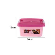 Sukhson India Plastic BPA Free Multipurposes with Lid Storage Basket (Pack of 2) | Pink