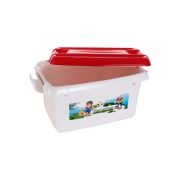 Sukhson India Plastic BPA Free Multipurposes with Lid Storage Basket (Pack of 2) | Red