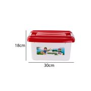 Sukhson India Plastic BPA Free Multipurposes with Lid Storage Basket (Pack of 2) | Red