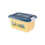 Sukhson India Plastic BPA Free Multipurposes with Lid Storage Basket (Pack of 2) | Yellow