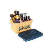Sukhson India Plastic BPA Free Multipurposes with Lid Storage Basket (Pack of 2) | Yellow