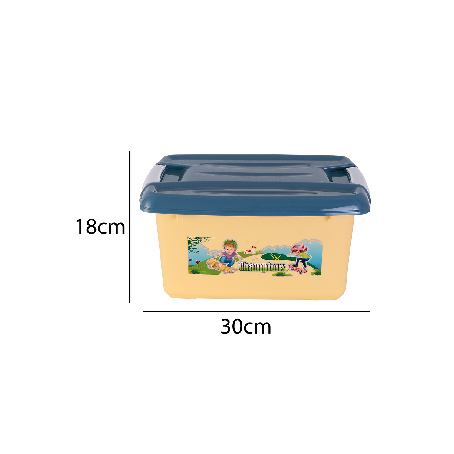 Sukhson India Plastic BPA Free Multipurposes with Lid Storage Basket (Pack of 2) | Yellow