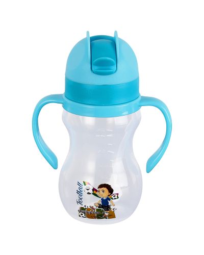 Sukhson India Little Champ Baby Sipper with Soft Silicone Straw with Lid cover for Kids | 250ml – Blue