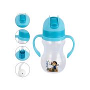 Sukhson India Little Champ Baby Sipper with Soft Silicone Straw with Lid cover for Kids | 250ml – Blue