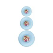 Sukhson India Set of 3 Multipurpose Plastic Baskets for Fruits Vegetables Chocolate Storage and Kitchen Fridge Dining Table Plastic Fruit & Vegetable Basket (Blue)