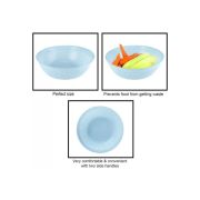 Sukhson India Set of 3 Multipurpose Plastic Baskets for Fruits Vegetables Chocolate Storage and Kitchen Fridge Dining Table Plastic Fruit & Vegetable Basket (Blue)
