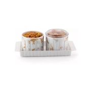 Sukhson India Plastic Grocery Container  – 400 ml (Pack of 3, White)