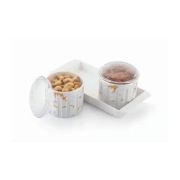 Sukhson India Plastic Grocery Container  – 400 ml (Pack of 3, White)
