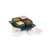 SUKHSON INDIA Multipurpose & Decorative Serving Set | 4 Bowl with Tray (Sensation-Dark Green)