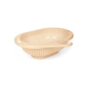 Sukhson India Veggie colander Washing Bowl and Strainer Colander (Oval-Beige Pack of 1)