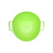 Sukhson India Veggie colander Washing Bowl and Strainer Colander (Round-Green Pack of 1)
