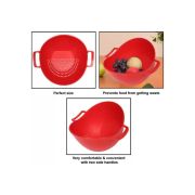 Sukhson India Veggie colander Washing Bowl and Strainer Colander (Round-Red Pack of 1)