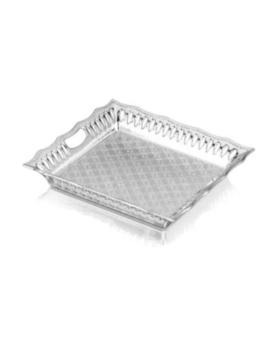 Sukhson India Parker Traditional Plastic Silver Multipurpose Decorative Tray