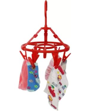 Sukhson India Plastic Ceiling Cloth Dryer Stand Roundeasy Hanger 9 – Red